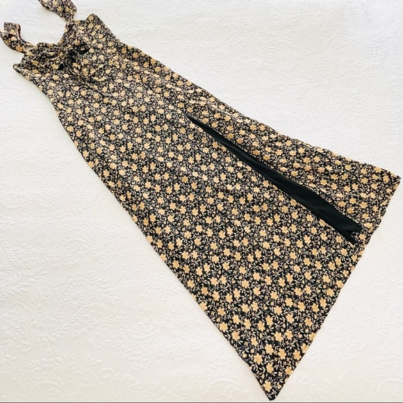 NWOT Lulus The Way to Love Black Floral Print Ruffled Maxi Dress Small - Picture 6 of 11